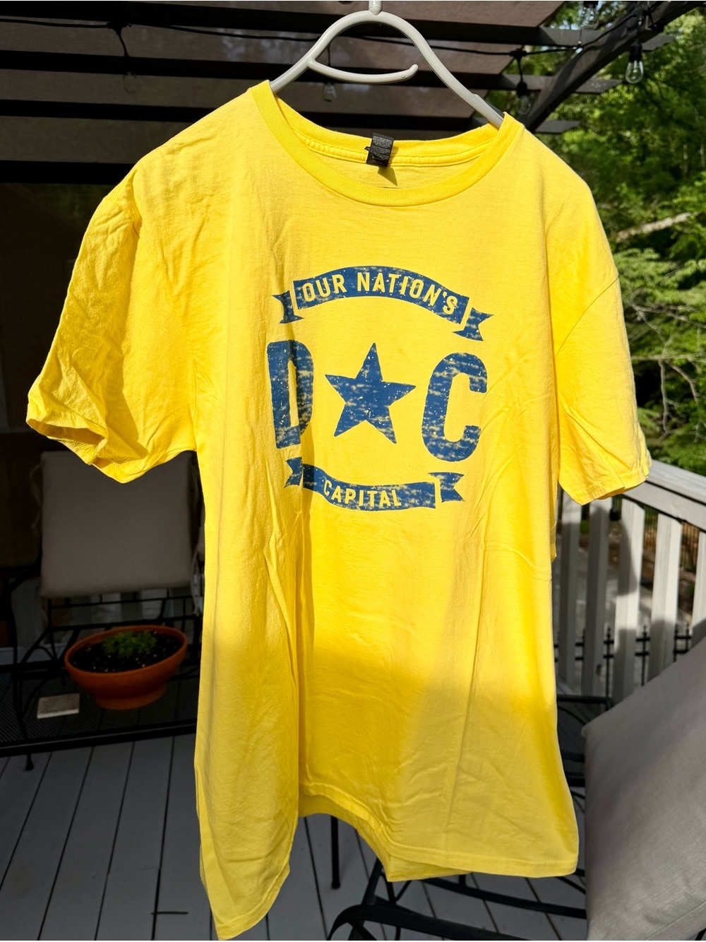 Yellow Graphic T-Shirt with Navy Detail “Our Nation’s Capital” DC Star
